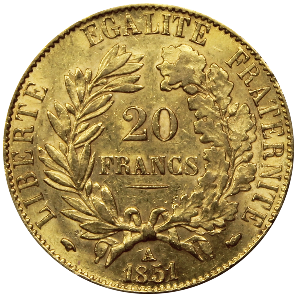 20 Francs Napoléon III Or